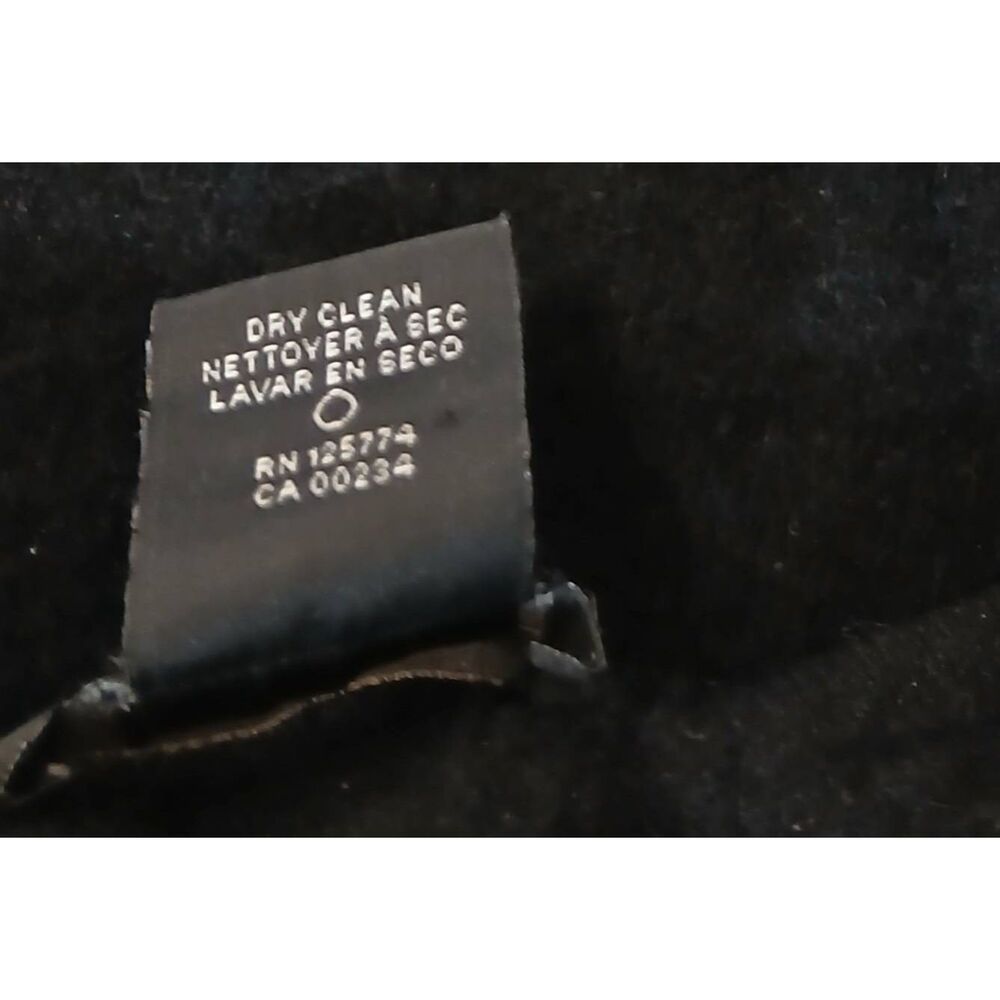 Lord Taylor womens small sweater 100% cashmere cardigan black leather patches - Picture 9 of 9